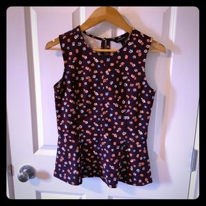 Banana Republic Sleeveless Peplum Top